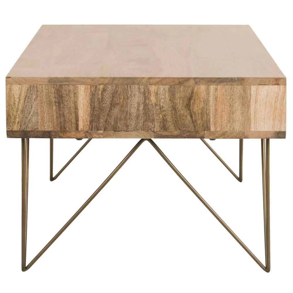 Marigold 43 in. Beige Wood Coffee Table with Drawers by SAFAVIEH 8 Marigold 43 in. Beige Wood Coffee Table with Drawers by SAFAVIEH - Image 6