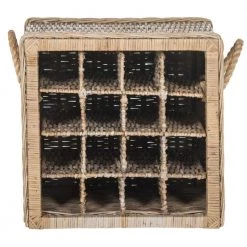 Aziza Beige Stackable 16-Bottle Wine Cage with Handles by SAFAVIEH