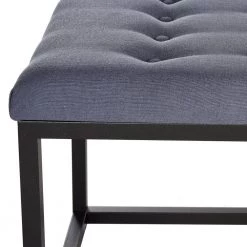 Reynlds Navy/Black Upholstered Entryway Bench by SAFAVIEH -Safavieh Sales Store navy black safavieh bedroom benches fox6225b 4f 1000