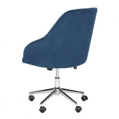 Adrienne Navy/Chrome Swivel Office Chair by SAFAVIEH -Safavieh Sales Store navy chrome safavieh task chairs och4501b 1d 1000