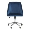 Adrienne Navy/Chrome Swivel Office Chair by SAFAVIEH 2 Adrienne Navy/Chrome Swivel Office Chair by SAFAVIEH -Safavieh Sales Store navy chrome safavieh task chairs och4501b 64 1000
