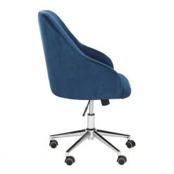 Adrienne Navy/Chrome Swivel Office Chair by SAFAVIEH -Safavieh Sales Store navy chrome safavieh task chairs och4501b c3 1000