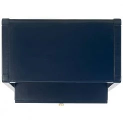 Cove 19 in. Navy/Gold Rectangle Wood Storage End Table by SAFAVIEH -Safavieh Sales Store navy gold safavieh end side tables acc6602a 77 1000