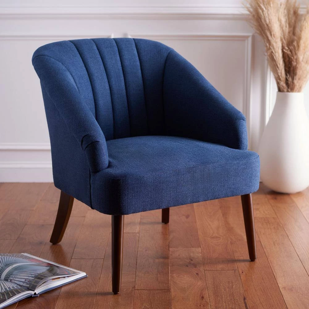 Quenton Navy Upholstered Accent Chairs by SAFAVIEH 13 Quenton Navy Upholstered Accent Chairs by SAFAVIEH - Image 11