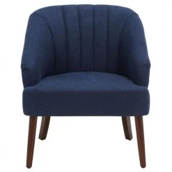 Quenton Navy Upholstered Accent Chairs by SAFAVIEH