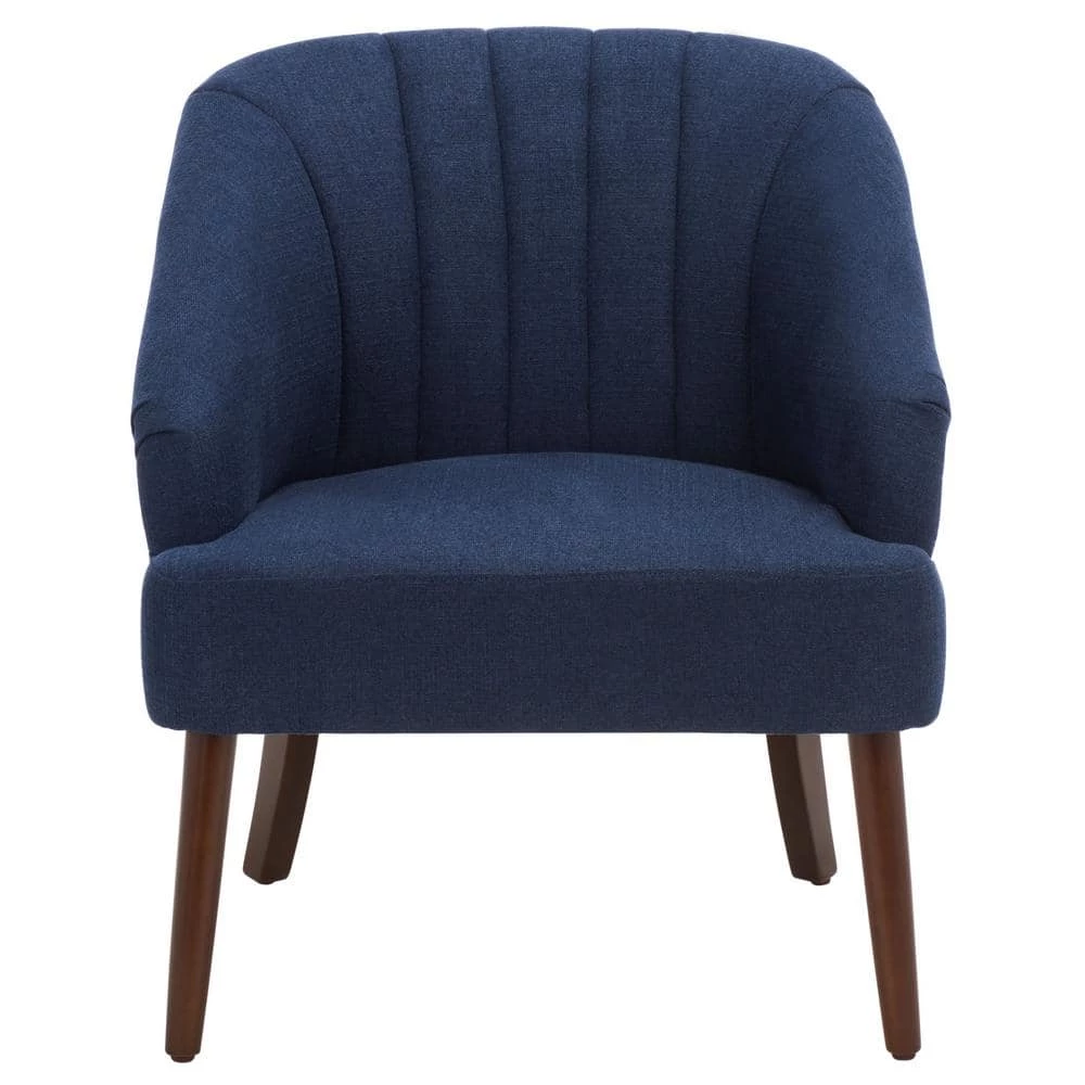 Quenton Navy Upholstered Accent Chairs by SAFAVIEH 3 Quenton Navy Upholstered Accent Chairs by SAFAVIEH