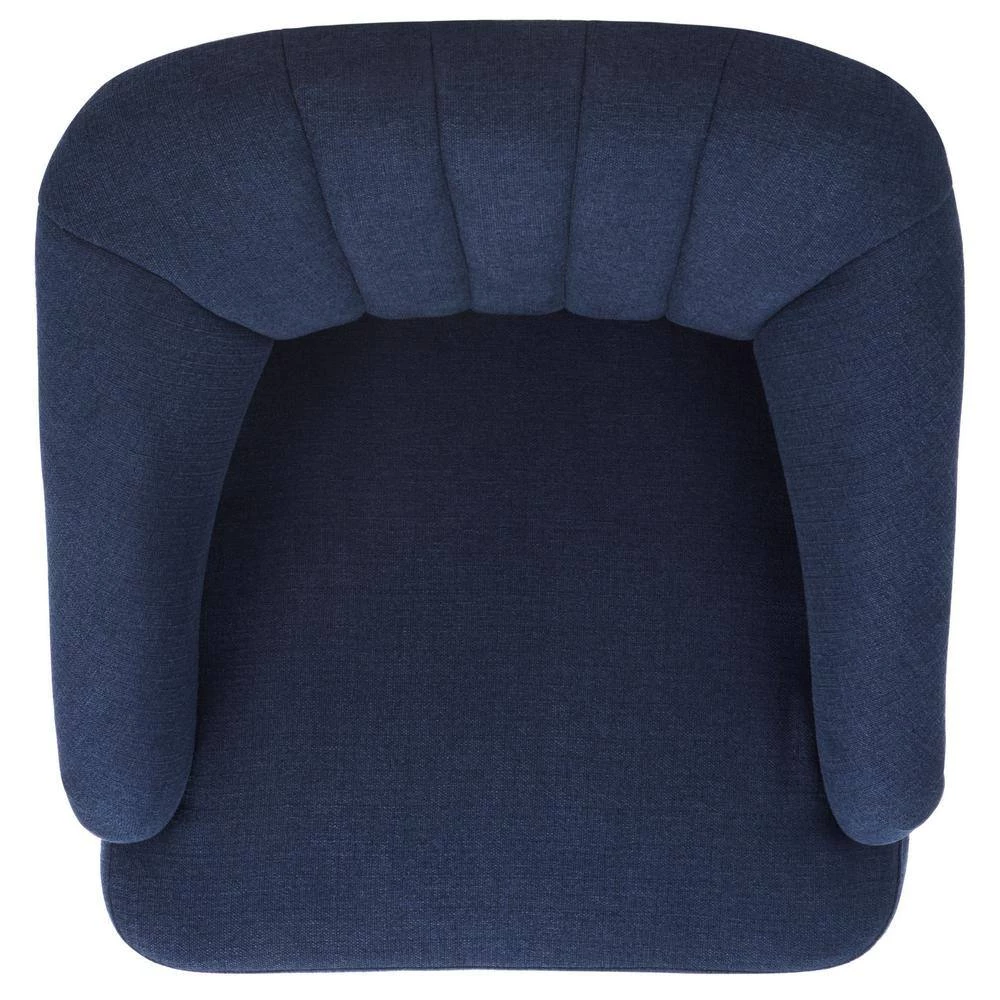 Quenton Navy Upholstered Accent Chairs by SAFAVIEH 6 Quenton Navy Upholstered Accent Chairs by SAFAVIEH - Image 4