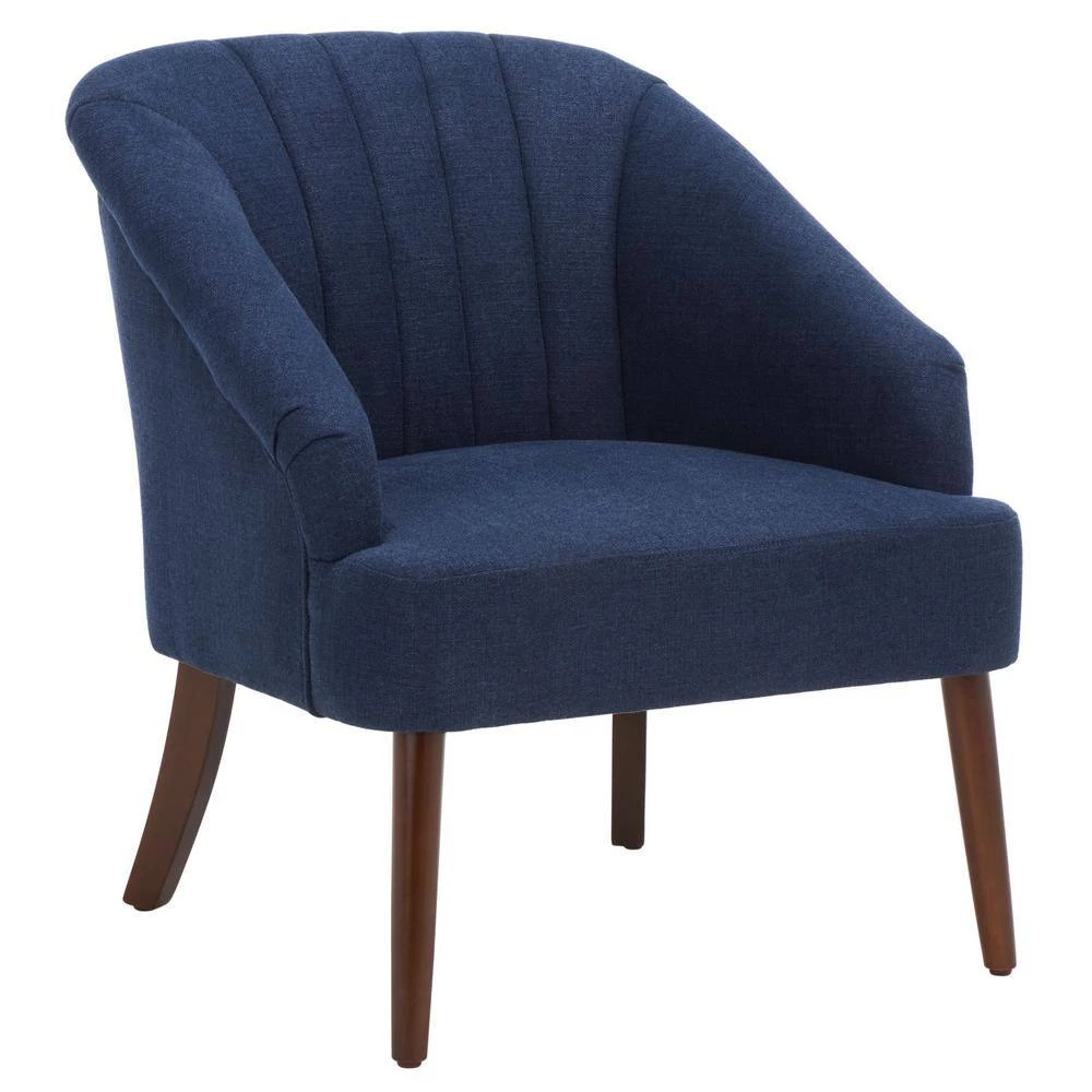 Quenton Navy Upholstered Accent Chairs by SAFAVIEH 7 Quenton Navy Upholstered Accent Chairs by SAFAVIEH - Image 5