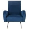 Aida Mid Century Navy/Black Chair by SAFAVIEH
