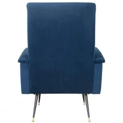 Aida Mid Century Navy/Black Chair by SAFAVIEH 12 Aida Mid Century Navy/Black Chair by SAFAVIEH -Safavieh Sales Store navy safavieh accent chairs fox6258c c3 1000