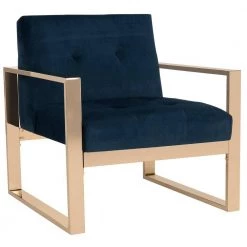 Vasco Navy Accent Chair by SAFAVIEH -Safavieh Sales Store navy safavieh accent chairs fox6290a 31 1000