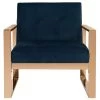 Vasco Navy Accent Chair by SAFAVIEH -Safavieh Sales Store navy safavieh accent chairs fox6290a 64 1000