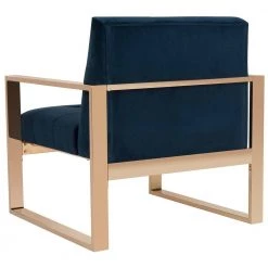 Vasco Navy Accent Chair by SAFAVIEH -Safavieh Sales Store navy safavieh accent chairs fox6290a fa 1000