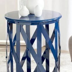 Bertram Navy End Table by SAFAVIEH 11 Bertram Navy End Table by SAFAVIEH -Safavieh Sales Store navy safavieh end side tables fox3200b 31 1000