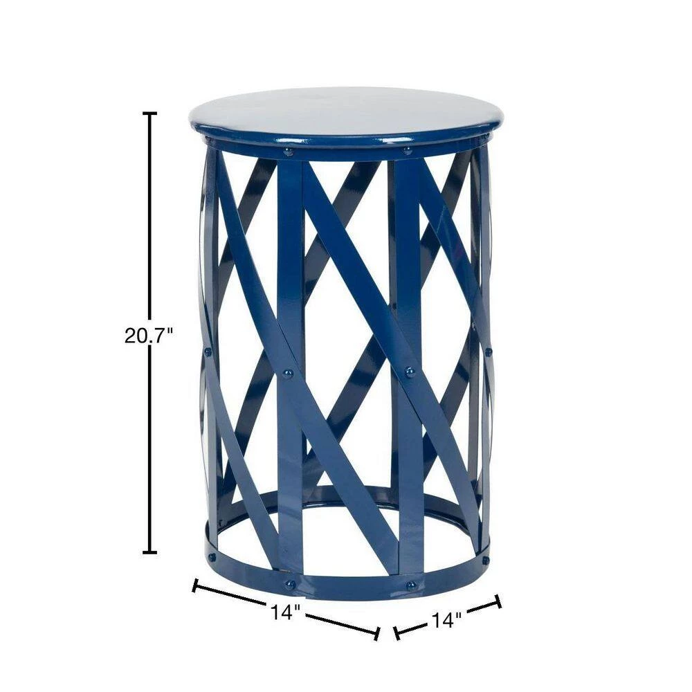 Bertram Navy End Table by SAFAVIEH 5 Bertram Navy End Table by SAFAVIEH - Image 3