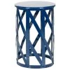 Bertram Navy End Table by SAFAVIEH -Safavieh Sales Store navy safavieh end side tables fox3200b 64 1000
