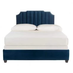Streep Blue Full Upholstered Bed by SAFAVIEH