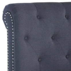 Hathaway Navy Queen Upholstered Bed by SAFAVIEH 11 Hathaway Navy Queen Upholstered Bed by SAFAVIEH -Safavieh Sales Store navy safavieh panel beds fox6214c q c3 1000