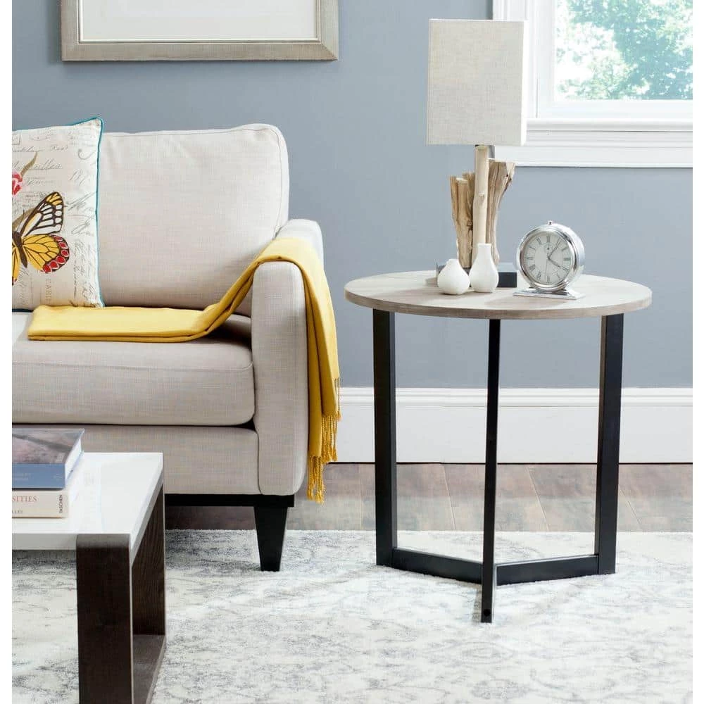 Ballard Light Brown/Black End Table by SAFAVIEH 7 Ballard Light Brown/Black End Table by SAFAVIEH - Image 5