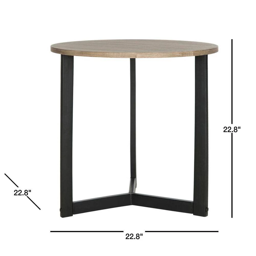 Ballard Light Brown/Black End Table by SAFAVIEH 4 Ballard Light Brown/Black End Table by SAFAVIEH - Image 2