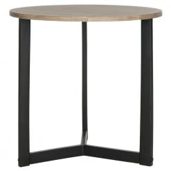 Ballard Light Brown/Black End Table by SAFAVIEH
