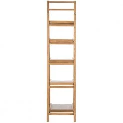 Asher 71.3 in. Brown Wood 5-shelf Bookcase by SAFAVIEH -Safavieh Sales Store oak safavieh bookcases bookshelves amh6537d 44 1000