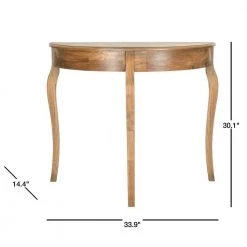 Sema 34 in. Brown Wood Console Table by SAFAVIEH -Safavieh Sales Store oak safavieh console tables amh6639c 40 1000