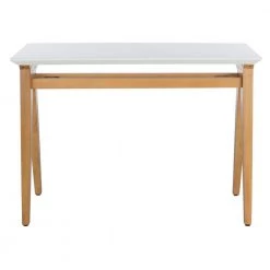 Reid 42 in. Brown/White Wood Writing Desk by SAFAVIEH -Safavieh Sales Store oak white safavieh writing desks dsk5002a 1f 1000