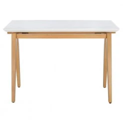 Reid 42 in. Brown/White Wood Writing Desk by SAFAVIEH
