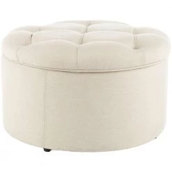Tanisha Off White Storage Ottoman by SAFAVIEH