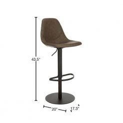 Sky 31.5 in. Dark Brown/Black High Back Bar Stool by SAFAVIEH -Safavieh Sales Store olive black safavieh bar stools bst3003b 40 1000