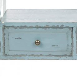 Chandra 34 in. 2-Drawer Blue/Off-White Wood Console Table by SAFAVIEH -Safavieh Sales Store pale blue white smoke safavieh console tables amh6551a 1f 1000