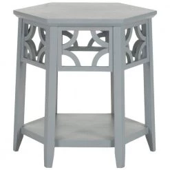 Connor Light Gray End Table by SAFAVIEH -Safavieh Sales Store pearl blue gray safavieh end side tables amh4602c c3 1000