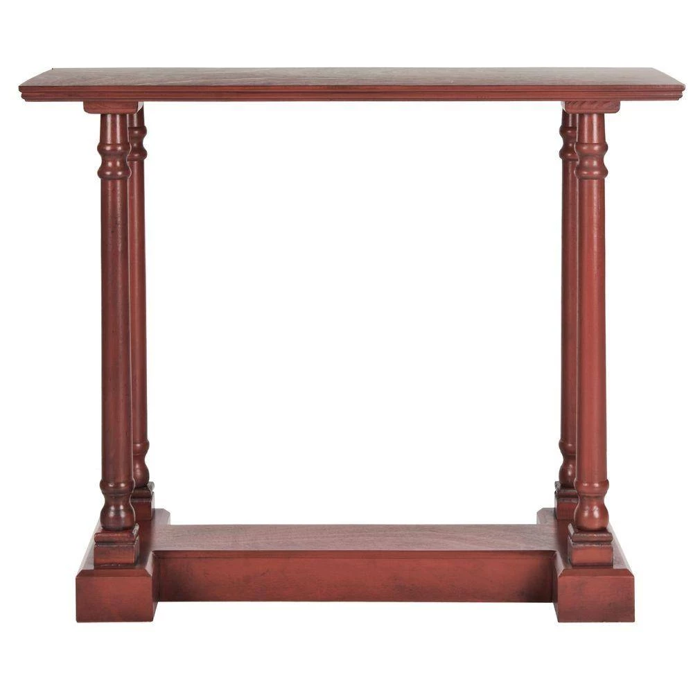 Regan 38 in. Red Wood Console Table by SAFAVIEH 5 Regan 38 in. Red Wood Console Table by SAFAVIEH - Image 3