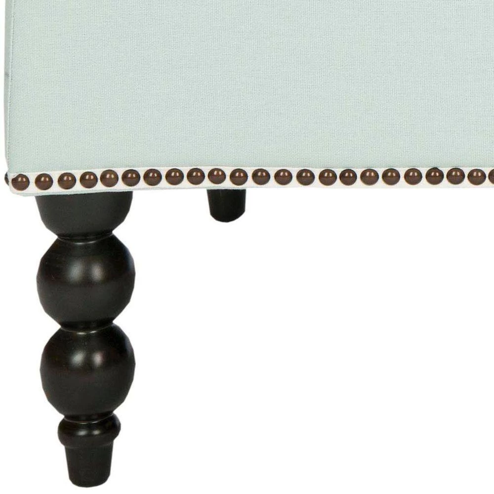 Reagan Blue/Green Upholstered Entryway Bench by SAFAVIEH 7 Reagan Blue/Green Upholstered Entryway Bench by SAFAVIEH - Image 5