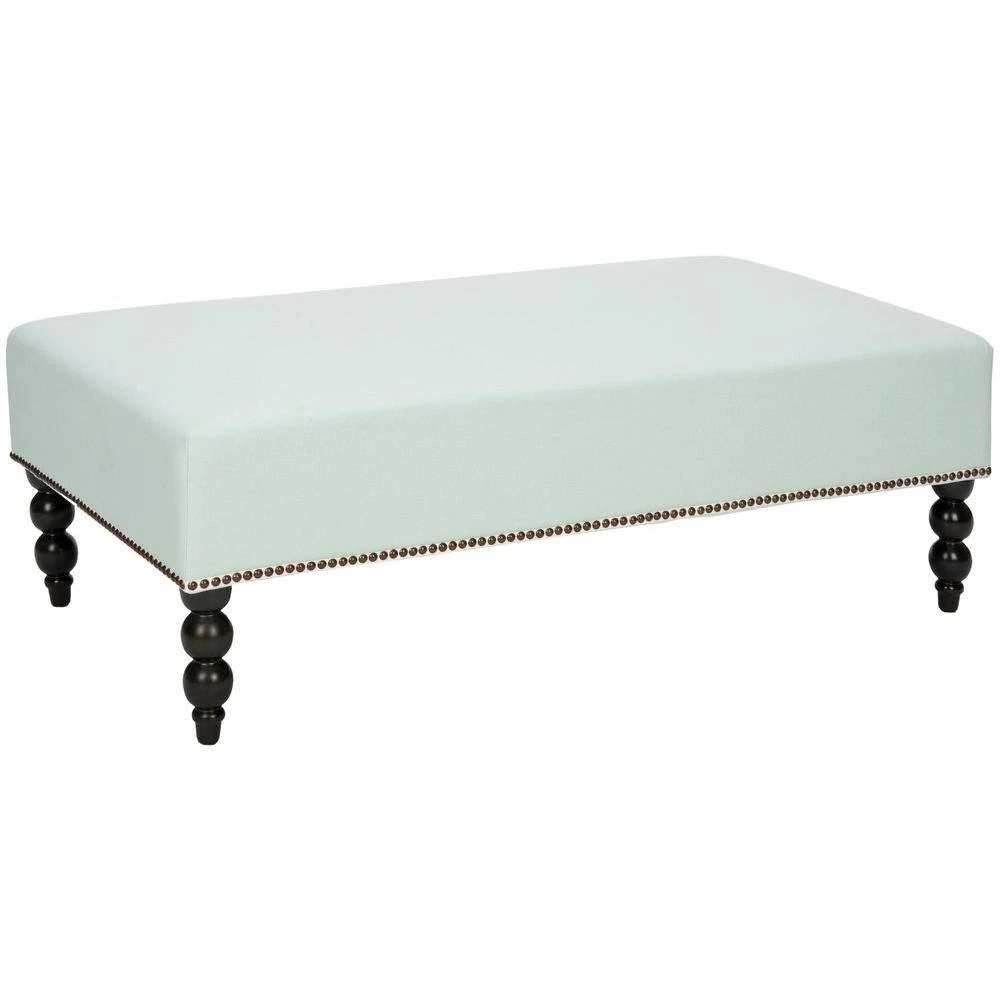 Reagan Blue/Green Upholstered Entryway Bench by SAFAVIEH 4 Reagan Blue/Green Upholstered Entryway Bench by SAFAVIEH - Image 2
