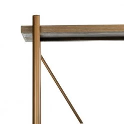 Rigby 72 in. Brown/Gold Metal 5-shelf Bookcase by SAFAVIEH 12 Rigby 72 in. Brown/Gold Metal 5-shelf Bookcase by SAFAVIEH -Safavieh Sales Store rustic oak gold safavieh bookcases bookshelves etg6206a 1f 1000