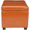 Madison Orange Storage Ottoman by SAFAVIEH