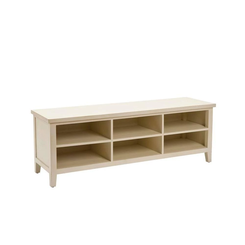 Sadie 17.71 in. Off-White Wood 6-Shelf Bookcase by SAFAVIEH 4 Sadie 17.71 in. Off-White Wood 6-Shelf Bookcase by SAFAVIEH - Image 2