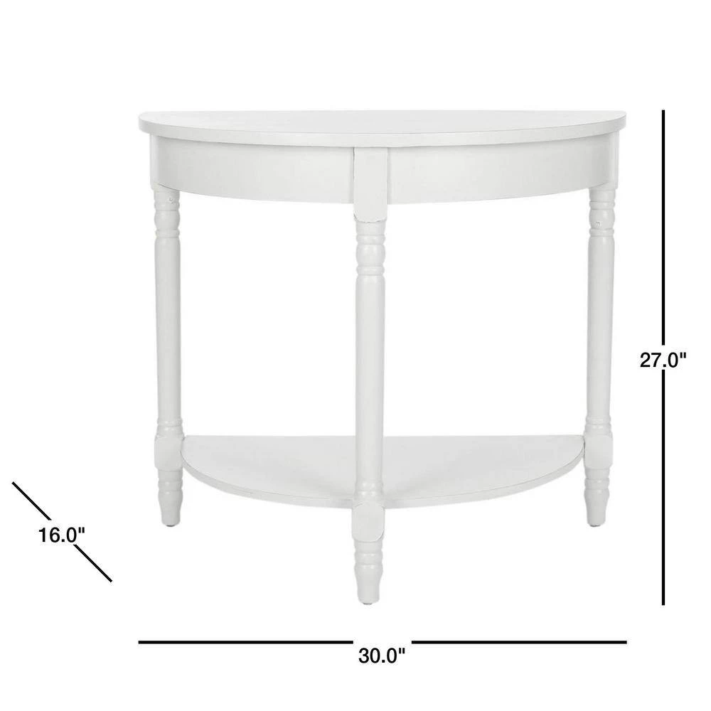 Randell 30 in. White Wood Console Table by SAFAVIEH 5 Randell 30 in. White Wood Console Table by SAFAVIEH - Image 3