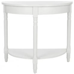 Randell 30 in. White Wood Console Table by SAFAVIEH