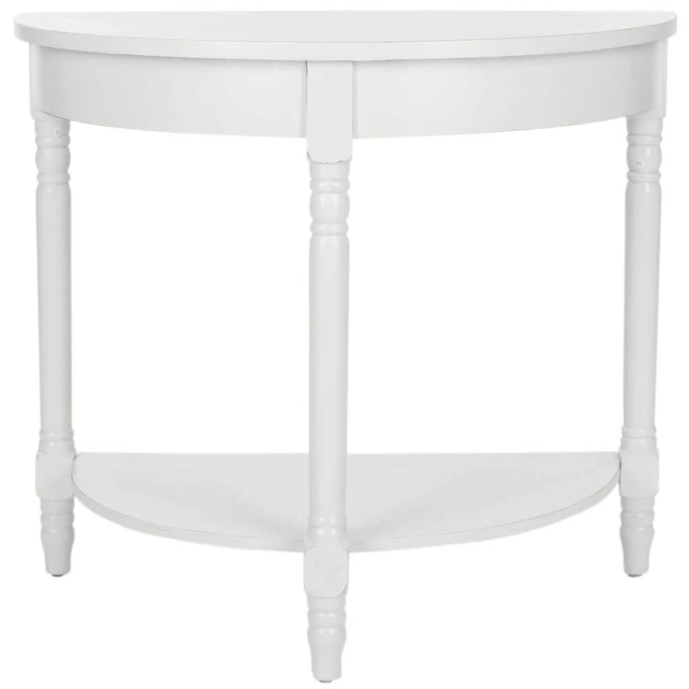 Randell 30 in. White Wood Console Table by SAFAVIEH 3 Randell 30 in. White Wood Console Table by SAFAVIEH