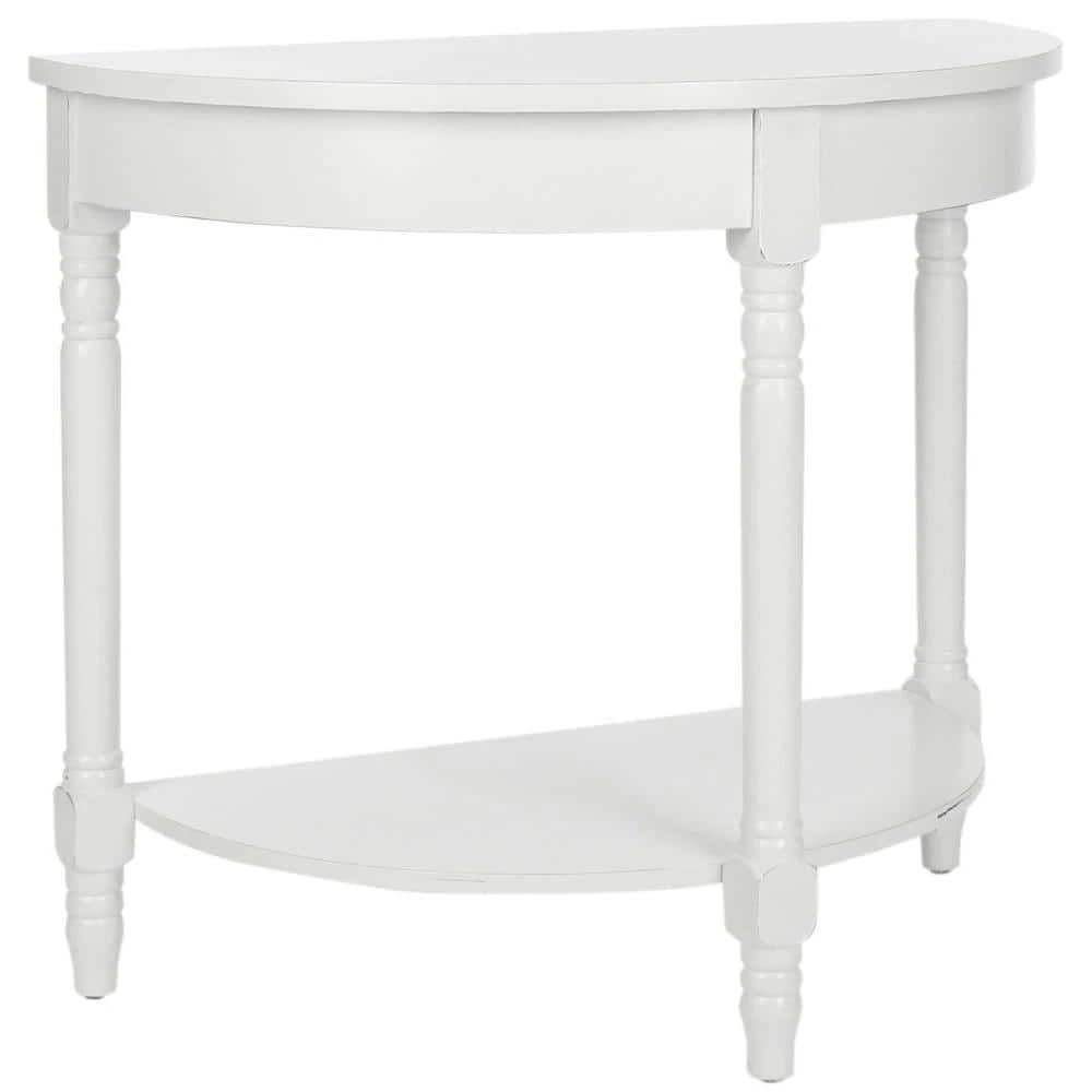 Randell 30 in. White Wood Console Table by SAFAVIEH 6 Randell 30 in. White Wood Console Table by SAFAVIEH - Image 4
