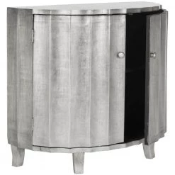 Rutherford 2-Door Silver Accent Cabinet by SAFAVIEH -Safavieh Sales Store silver leaf safavieh dressers amh1516a 31 1000