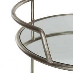 Dulcinea Silver Serving Cart by SAFAVIEH -Safavieh Sales Store silver mirror top safavieh bar carts fox2554a 1f 1000