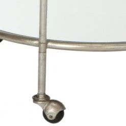 Dulcinea Silver Serving Cart by SAFAVIEH -Safavieh Sales Store silver mirror top safavieh bar carts fox2554a 4f 1000