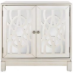 Ashlynn 2-Door Silver Nightstand Chest by SAFAVIEH -Safavieh Sales Store silver safavieh accent cabinets chs9200a c3 1000