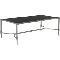 Antwan 50 in. Silver/Black Coffee Table by SAFAVIEH -Safavieh Sales Store silver safavieh coffee tables fox2547b 4f 1000