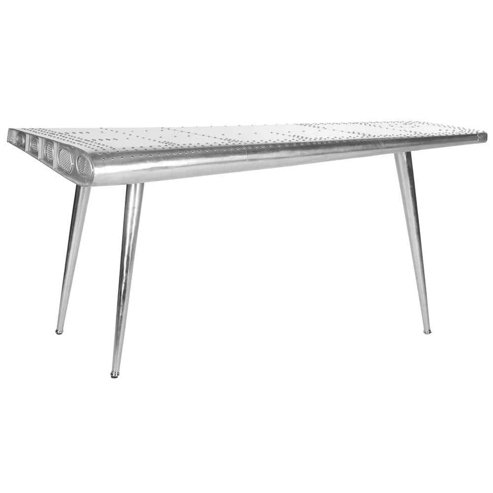 Aviator 55 in. Silver Rectangle Metal Console Table by SAFAVIEH 7 Aviator 55 in. Silver Rectangle Metal Console Table by SAFAVIEH - Image 5