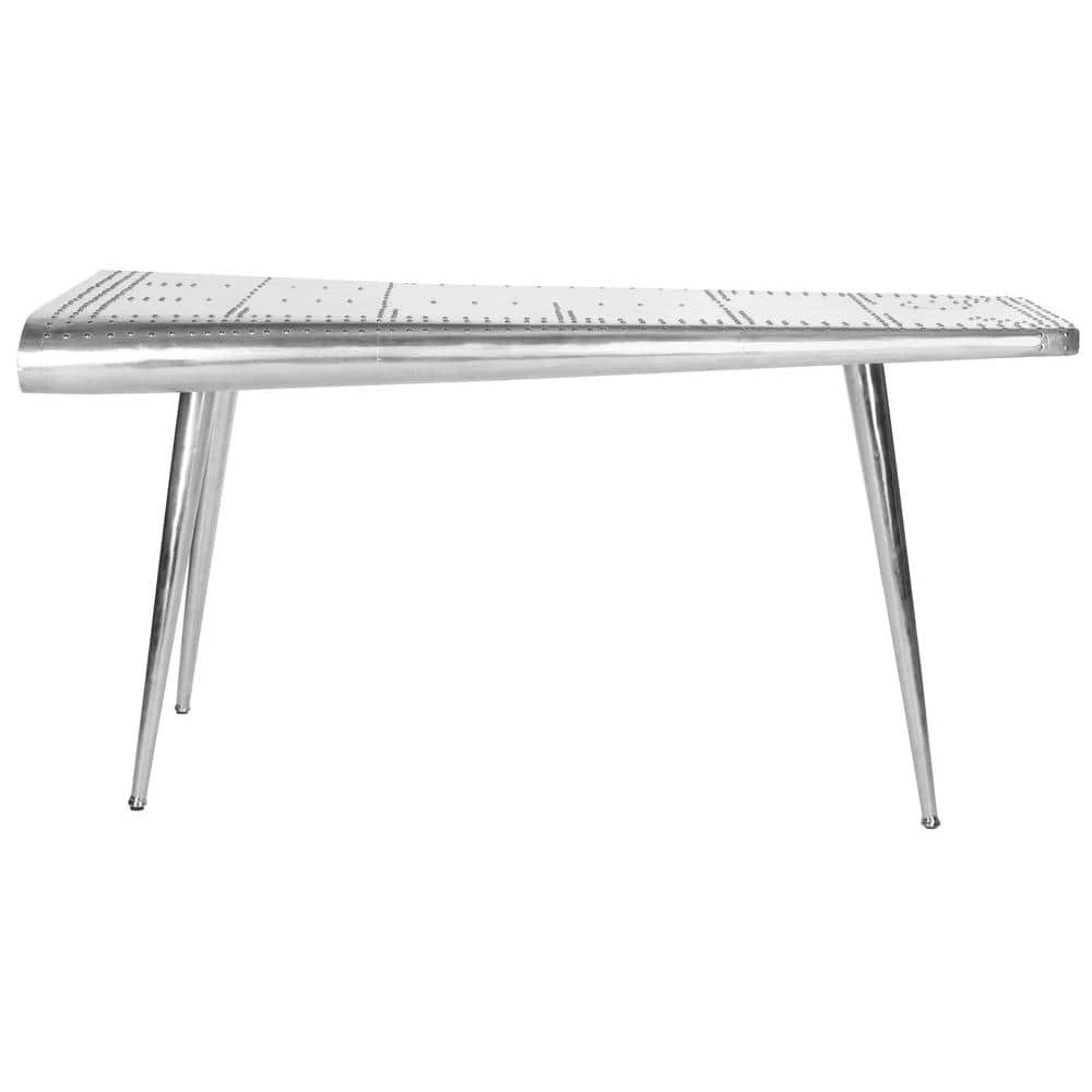 Aviator 55 in. Silver Rectangle Metal Console Table by SAFAVIEH 3 Aviator 55 in. Silver Rectangle Metal Console Table by SAFAVIEH